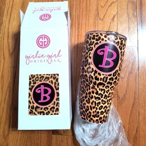 Girlie Girl Originals monogrammed "B" tumbler, double walled stainless steel NWT